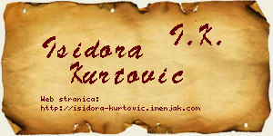 Isidora Kurtović vizit kartica